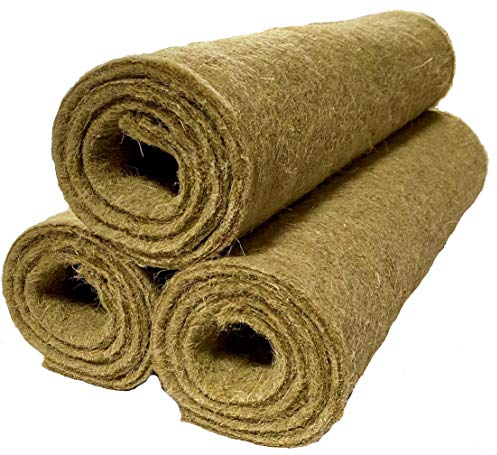 pemmiproducts Nagerteppich 100% Hanf, 150 x 80 cm ca. ca. 10 mm, dick 3er Pack, Nagermatte, Hanfmatte für Kaninchen,Meerschweinchen, Nager,Hemp mat