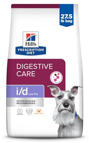 Hill's Prescription Diet i/d Low Fat Digestive Care Chicken Flavor Dry Dog Food, Veterinary Diet, 27.5 lb. Bag