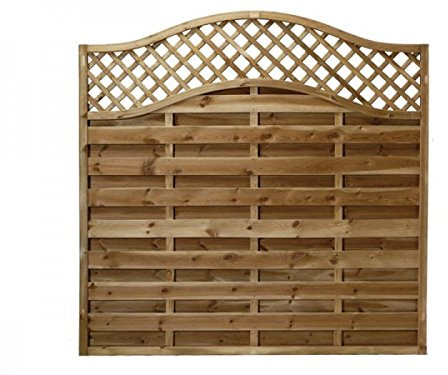 Total Sheds European Fence Panel 1.83m x 1.5m (6 x 5) Omega Decorative Lattice Top Pressure Treated Tanalised
