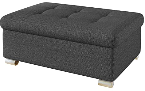 Mirjan24 Hocker Niko groß Sitzhocker Polsterhocker Sitzbank Fußbank Pouf Farbauswahl (Boss 12)