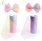 Regenbogen Gradient Glitter Tulle Roll 2 Rollen Regenbogen Tüll Dekostoff Tüllband Tischläufer Soft Coloured Gradient Glitter Netting Fabric Tulle Ribbon Fabric for Wedding Party Decoration