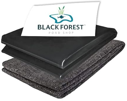 Black Forest Pond Shop Teichfolie mit Vlies | Teichfolie 2 x 2 m | Teichfolie 1mm PVC Schwarz mit Teichvlies 300g/m² für Teich, Gartenteich, Schwimmteich – Made in Germany | Teichfolie 2 x 2 m