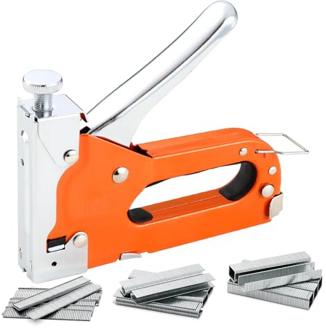 SOSINYA 3-in-1-Wandtacker mit 3000 Heftklammern, Tacker für Holz, Handtacker für Holzbearbeitung und Innendekoration, ideal zur Befestigung von Materialien,Tackerpistole,Tackerklammern