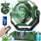 COZII Rechargeable Camping Fan 20000mAh, Portable Oscillating Desk Fan 5 Speeds with LED Light, Hanging Hook, Remote Control and 8 Timing, Battery Powered Fans for Tent, Travel, Outdoor