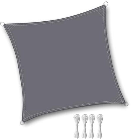 Sonnensegel,Wasserdichtes Sonnensegel Mit Montageseil,95% UV-Schutz,Leicht zu lagern,Geeignet für den Außenbereich,Garten,Terrasse,Innenhof Gray-B 3x5.5 M