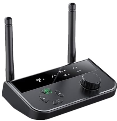 Bluetooth-ljudadapter, Bluetooth-mottagare 5.3, 2-i-1 Bluetooth-sändare mottagare för stereo, dubbel koppling Bluetooth-splitter, med RCA/AUX-kabel för TV laptop hörlurar
