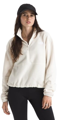 The North Face Glacier Fleece 1/2 Zip Short Giacca da donna White Dune S