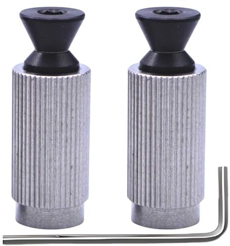 KHLESBY Tremolo - Tacos de puente y anclajes para puente, de acero inoxidable, con pernos de montaje de 7 mm, cromados para guitarra eléctrica, sistema de trémolo (negro)
