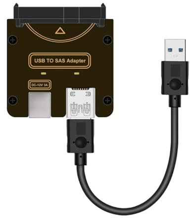 CY Adattatore RAID per disco rigido SAS 29 pin SFF-8482 a USB 3.0 5 Gbps con chipset e porta di alimentazione