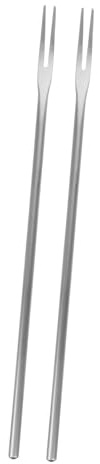 FUNNETOYU 2 piezas Tenedores Inoxidable Mango y Puntas Utensilios Prácticos para Postres y Tartas Accesorios para Fiestas y Banquetes