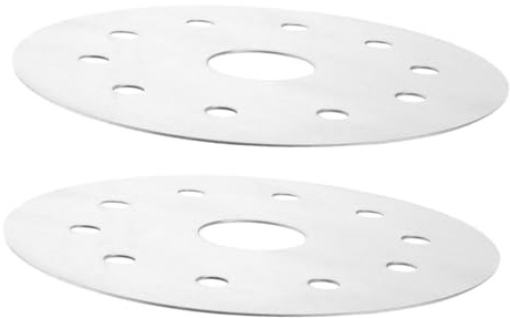 HIAKDOFT 2 Pezzi Piastra Diffusore Calore in Acciaio Adattatore Induzione per Pentole Compatibile con Stufati e Pentole in Terracotta Diffusore Termico per Piano Cottura Gas e Induzione