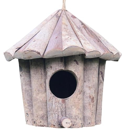 Maisons d'oiseaux pour l'extérieur | Petit colibri décoratif en bois avec toit, pour l'extérieur | pour Wren Moineau, rouge-gorge, perruche, merle bleu, fenêtre extérieure, arbre d'hiver, femme