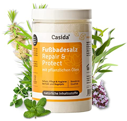 Casida® Fußbadesalz Repair & Protect - Schutz, Pflege & Hygiene bei Fußpilz & Nagelpilz, Hornhaut, Fußgeruch - Aus der Apotheke - 375 g