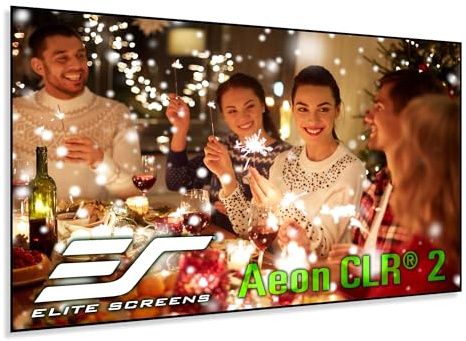 Elite Screens 103 inch ALR Projector Screen UST or Short Throw 16:9 4K 90% Ambient Light Rejecting Edge Free Fixed Frame Grey Projector Screen Indoor Movie Screen Home Theater Aeon CLR 2 AR103H-CLR2