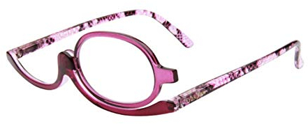 DBXOKK Make-Up Schminkbrille Rotatable Flip Up Brille Drehbare Lesebrille Presbyopie Brille Sehhilfe Lesehilfe mit Stärke +1.0 +1.5 +2.0 +2.5 +3.0 +3.5 +4.0(C+3.0)