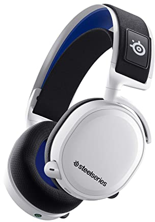 SteelSeries Arctis 7P+ Wireless Gaming Headset – Lossless 2.4 GHz – 30 Hour Battery Life – USB-C – 3D Audio – For PS5, PS4, PC, Mac, Android and Switch - White