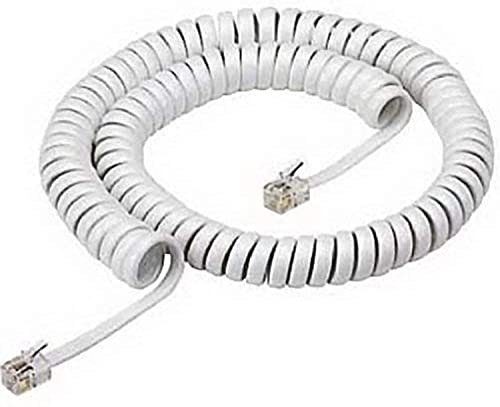 S60067 White Handset Cord 12 Feet for Landline Phone