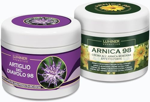 Mänsklig arnica för hästar och djävulsklo 500 ml, för led- och muskelmassage, naturlig snabbverkande koncentrerad formel tillverkad i Italien LUMINER