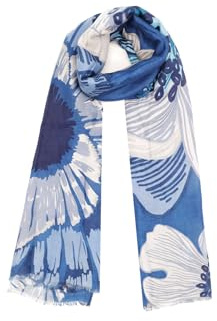 QUEEN HELENA Écharpe colorée col rond fantaisie décontractée femme SC22-17, bleu, Lunghezza 200 cm, Larghezza 84 cm