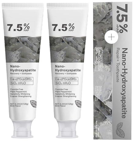 Dentifricio Geelike Nano Idrossiapatite, Dentifricio Geelike 7.5, Dentifricio Geelike Idrossiapatite per Una Protezione Avanzata Dello Smalto, Formula Delicata Ed Efficace, Dentifricio Senza Fluoro(2p