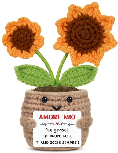 Apjielop Regalo Girasole per Lei Lui, Regalo Anniversario Matrimonio, Regalo Fidanzata Moglie Donna, Regalo Anniversario per Lei, Regalo per Lui Lei Uomo Donna Fidanzato Compleanno San Valentino