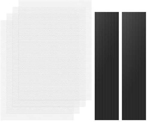 MoKo 400x300 mm Filtro Antipolvere PC, 4 Pezzi DIY Rete Antipolvere in PVC con Cornice Magnetica, Griglia a Rete PC Filtro Anti-Polvere Ventola di Raffreddamento per Computer per Case PC - Bianco