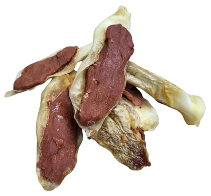 Pawsome Snax Plain Rabbit Ears with Lamb Meat Infill – Pack Size: 500g - Natural Grain-Free Dog Chews, Hypoallergenic Single-Protein Treats