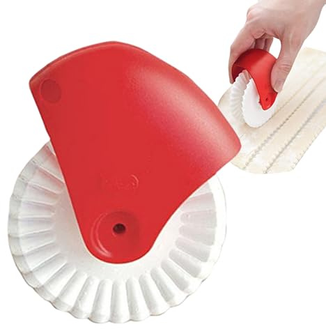 Rotella per pasticceria, taglierina per crosta di torta, taglierina per dolci con ruote, taglierina per torta stropicciata, utensili ergonomici per la realizzazione di torte, a griglia