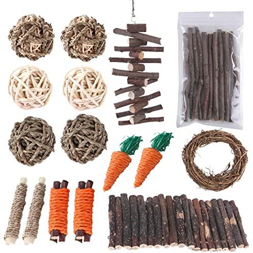 Gerbil Carrot Wooden Bridge Rodents Swing Suitable for Dwarf Chinchillas Wooden Swing for Hamsters Mice Small Animal Cage Toy