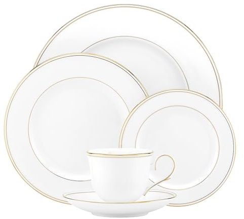 Lenox Federal Gold Bone China 5-Piece Dinnerware Set for 1
