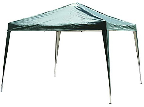 Outsunny 3 x 3M Garden Pop Up Gazebo Height Adjustable Marquee Party Tent Wedding Canopy with Carrying Bag, Green