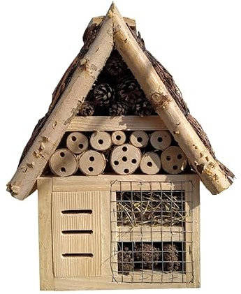Insektenhaus Insektenhotel XL Bienenhaus Holz Winterquartier Biene Nistkasten 37x21x8cm