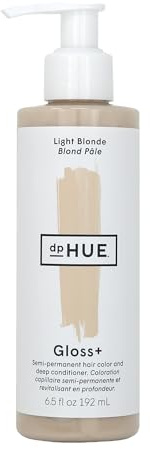 dpHUE Gloss+, Light Blonde - 6.5 oz (8-12 Applications) - Semi-Permanent Hair Color & Conditioner - Lasts Up to Eight Washes - Paraben, SLS & SLES Sulfate Free - Vegan, Leaping Bunny Certified