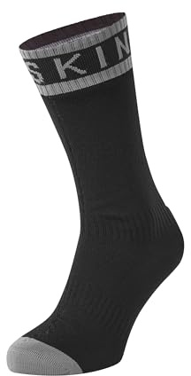 SEALSKINZ MED.IMP.HYDROST.CLIM.CAL.N/GR 43-46,L,Zwart/Grijs