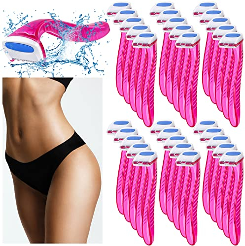 30 Stücke T-Typ Bikini Rasierer - Schönheit Linie Trimmer, Persönlicher Damen Achselhaar Trimmer (Rosenrot)