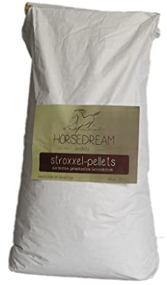 HORSEDREAM Products STROXXEL pellets | Einstreu Pferde & Kleintiere | aus 100% Getreidestroh | sehr saugstark | (25 kg)