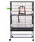 HUOLE Vogelvoliere Vogelkäfig Käfig für Wellensittich Papageien Vogelhaus Tierkäfig mit 4 Rollen,Vogelvoliere Vogelkäfig Türen Vogelhaus,Vogelkäfig,78 * 52 * 132cm