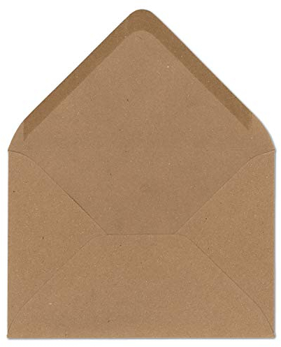 150 DIN C6 Briefumschläge Kraftpapier Braun - 11,4 x 16,2 cm - 120 g/m² Nassklebung Brief-Hüllen ohne Fenster für Einladungen von Ihrem Glüxx-Agent