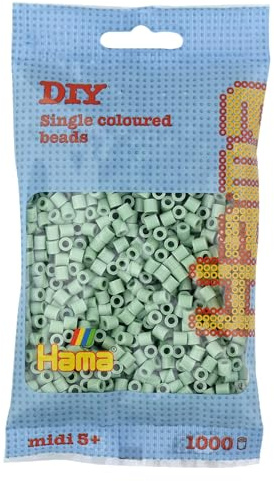 Hama Pearl Bag | Approx 1000 Midi Fuse Beads | Mosaic Decoration Arts & Crafts for Creative Children From 5 Years Old | Eucalyptus