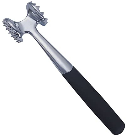 Martillo ablandador de carne – Martillo de carne de doble cara de aleación de zinc de grado alimenticio, herramienta de cocina de mazo para bistec de pollo, pescado y cerdo