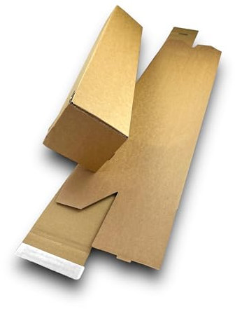 Versandhülsen Verpackungsrohr Faltkarton Versandkarton aus starker Wellpappe , Versandrolle , 610x105x105 mm , Versandrohr , Versandhülsen eckig, Versandrolle (20)