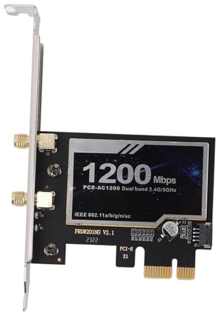 Tarjeta de Red Inalámbrica PCIE 8265AC, Bluetooth 4.2, Tarjeta de Red Inalámbrica de Doble Banda de 2,4 GHz y 5 GHz para Juegos, Streaming, para 8 8.1 10