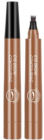 Lápiz De Cejas Magic Microblading Con 4 Puntas, Contorno Impermeable Marrón Claro