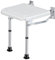Mulcort Folding Shower Seat Wall Mounted Flip-up Bath Seat Screw-in Bathroom Chair Stool with Non-slip Feet Drainage Holes Shower Head Slot for Elderly Seniors Disabled 42~53mm Height Adjustable