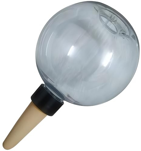 Tressify Large Self-Watering Glass Globes For Indoor And Outdoor Use, 17.6 Oz / 500 Ml, Includes Ceramic Spout For Automatic Irrigation