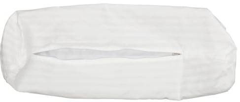 Genérico Federa per Cuscino Cilindrico 18X60 CM Chiusura a Cerniera, Copricuscino Morbido e Resistente, per Supporto Cervicale in Ufficio e Casa