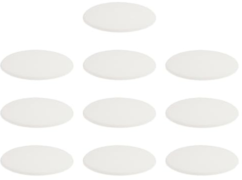 MAGICLULU 10 Pièces Butoir de Porte Adhésif en Silicone Blanc, Coussin et Insonorisant, Protection Murale Abrasion, Forme Ronde Plate pour Usage Intérieur