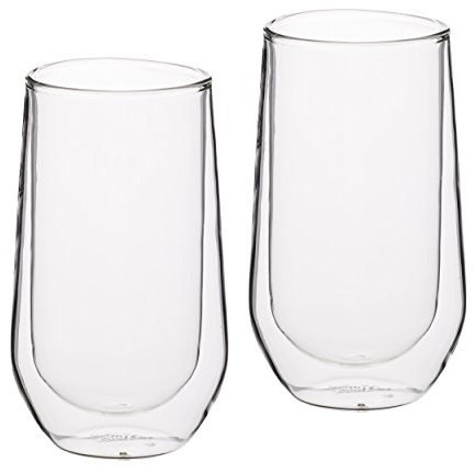 KitchenCraft Le'Xpress Insulated Double-Walled Highball Glasses, 380 ML (Set of 2)