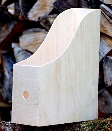 Stehsammler Aktenordner Holz DIN A4 Format Stehordner Büchersammler Zeitschriftenbox Aufbewahrung Organisator Organizer Aufbewahrungsbox
