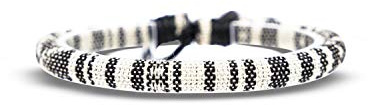 Made by Nami Surfer Beach Bracelet Men & Women - Braided Boho Summer Bracelets - Handmade Festival Jewellery - 100% Waterproof & Adjustable - Friendship Gift - Ethnic Hippie Style - R U (White)